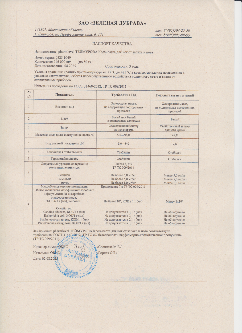 Паспорт №082025